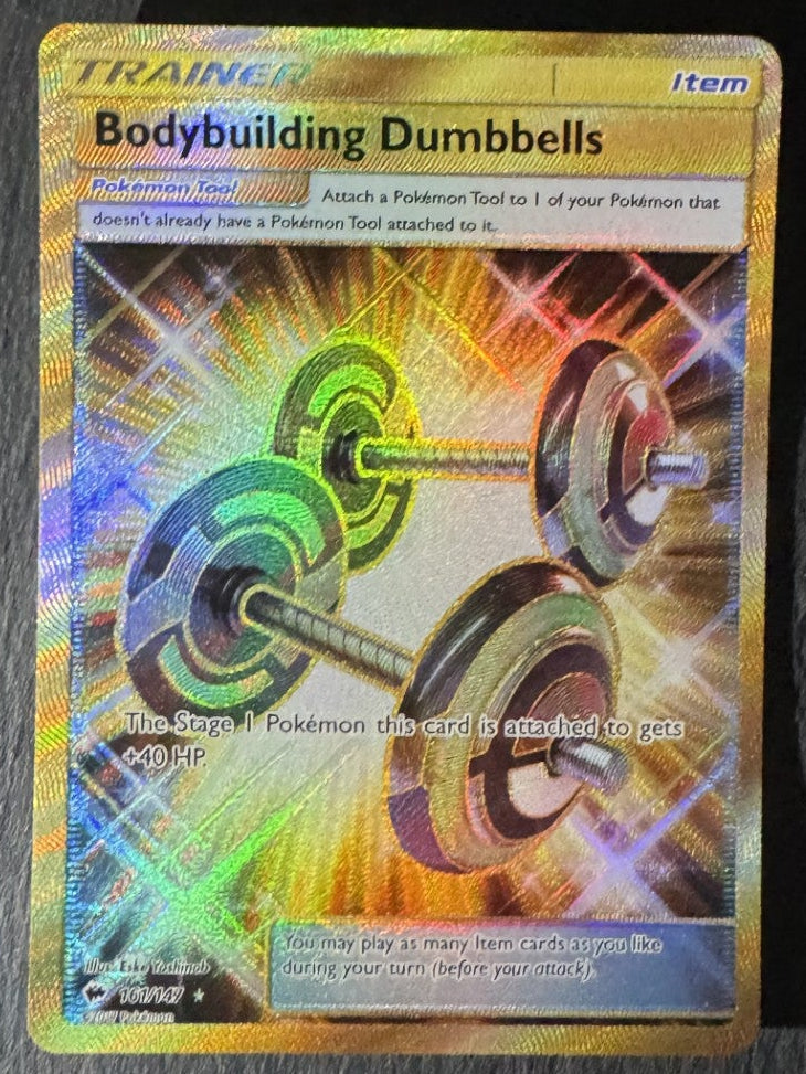 Bodybuilding Dumbbells - Gold secret rare - 161/147