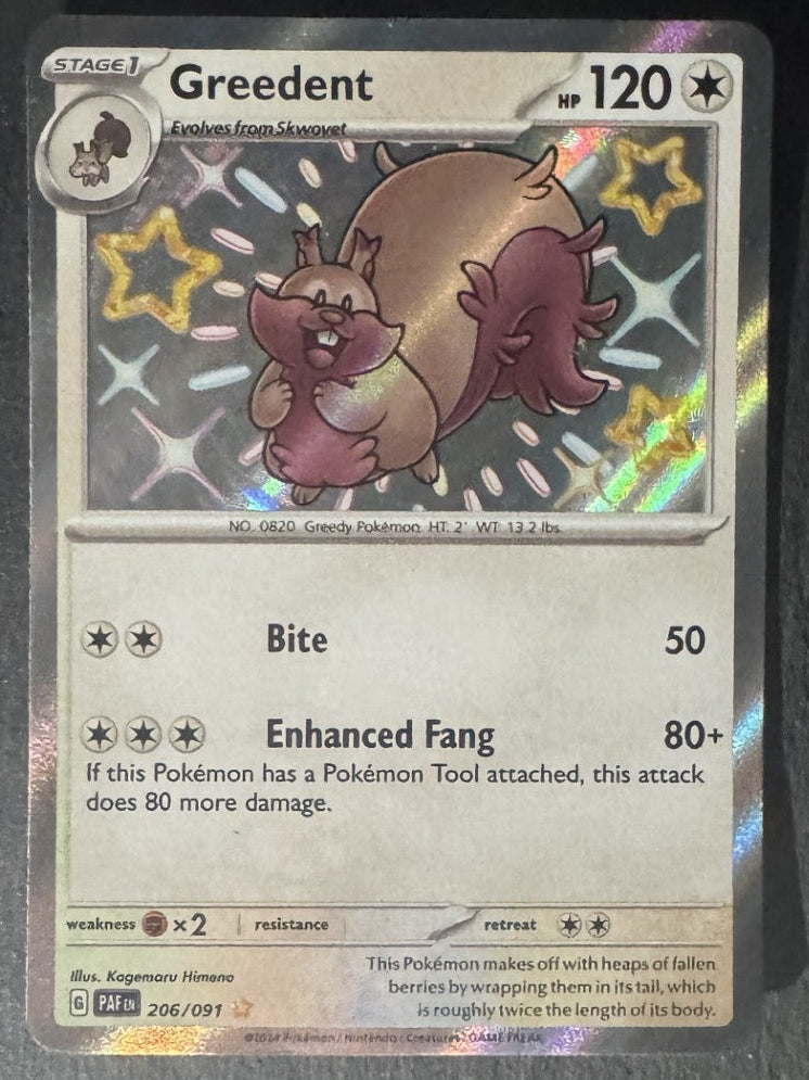 Greedent - Baby Shiny - Holo - 206/091